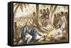 Illustration from 'The Voyages of Captain Cook'-Isaac Robert Cruikshank-Framed Stretched Canvas