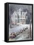 Illustration from 'twas the Night before Christmas' Written by Professor Clement Clarke Moore…-null-Framed Stretched Canvas