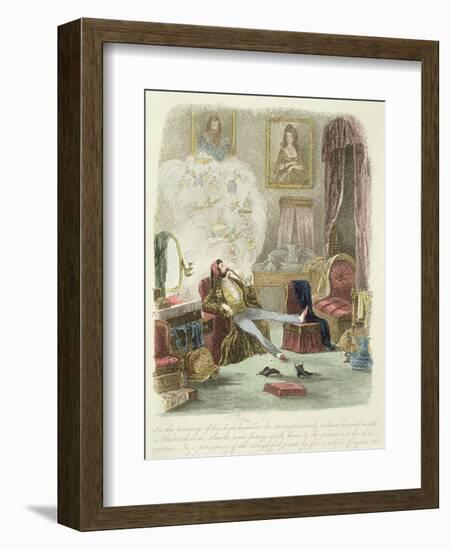 Illustration from 'Visitation of a London Exquisite to His Maiden Aunts in the Country'-Theo-Framed Giclee Print