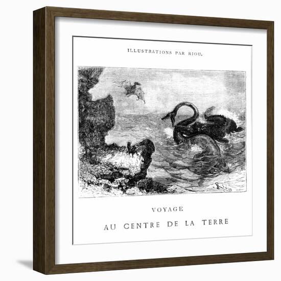 Illustration from Voyage Au Centre de La Terre by Jules Verne-Édouard Riou-Framed Giclee Print