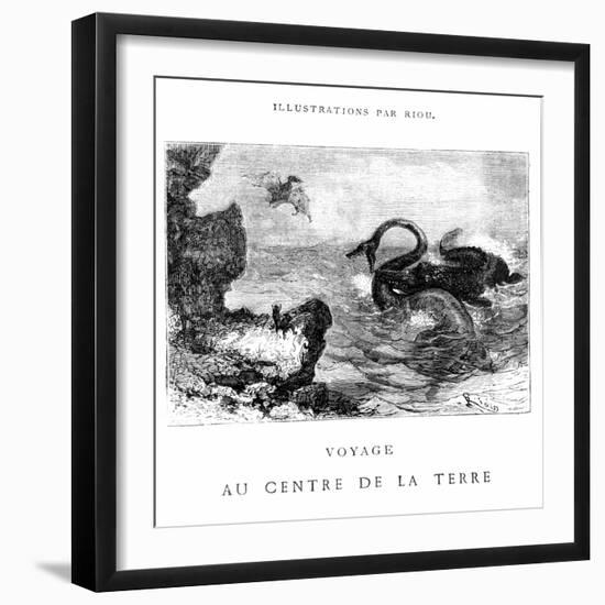 Illustration from Voyage Au Centre de La Terre by Jules Verne-Édouard Riou-Framed Giclee Print
