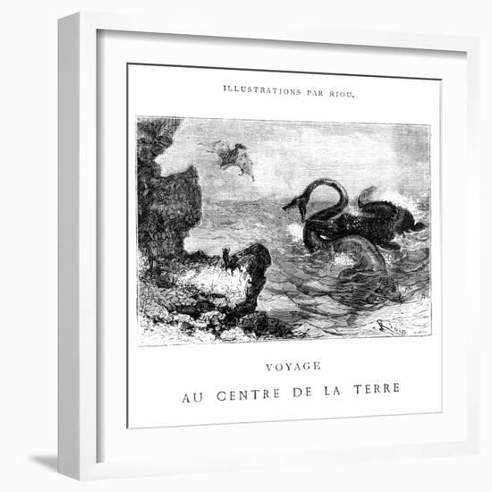 Illustration from Voyage Au Centre de La Terre by Jules Verne-Édouard Riou-Framed Giclee Print