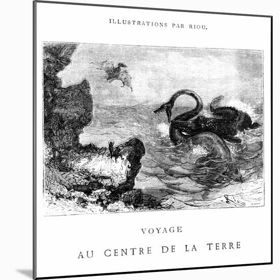 Illustration from Voyage Au Centre de La Terre by Jules Verne-Édouard Riou-Mounted Giclee Print