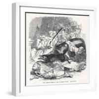 Illustration from "Wagner the Wehr-Wolf" as It Terrorises Religious Types in a Church-G.w.m. Reynolds-Framed Art Print