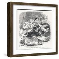 Illustration from "Wagner the Wehr-Wolf" as It Terrorises Religious Types in a Church-G.w.m. Reynolds-Framed Art Print