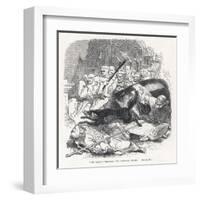 Illustration from "Wagner the Wehr-Wolf" as It Terrorises Religious Types in a Church-G.w.m. Reynolds-Framed Art Print
