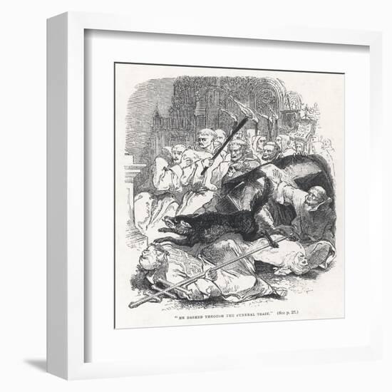 Illustration from "Wagner the Wehr-Wolf" as It Terrorises Religious Types in a Church-G.w.m. Reynolds-Framed Art Print