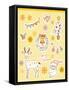 Illustration Icons Related to Christmas-null-Framed Stretched Canvas