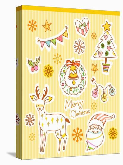 Illustration Icons Related to Christmas-null-Stretched Canvas