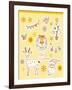 Illustration Icons Related to Christmas-null-Framed Giclee Print