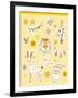 Illustration Icons Related to Christmas-null-Framed Giclee Print