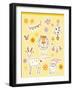 Illustration Icons Related to Christmas-null-Framed Giclee Print