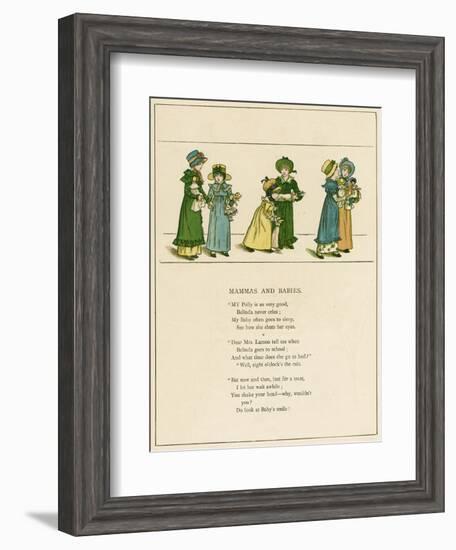 Illustration, Mammas and Babies-Kate Greenaway-Framed Art Print