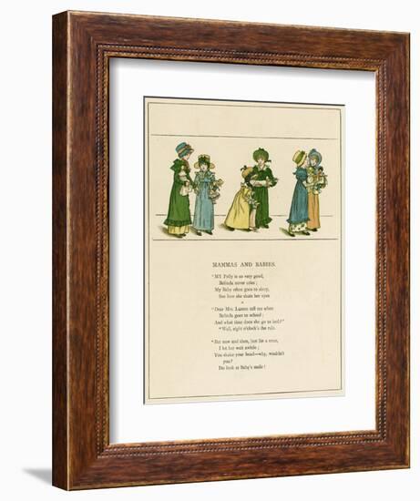 Illustration, Mammas and Babies-Kate Greenaway-Framed Art Print