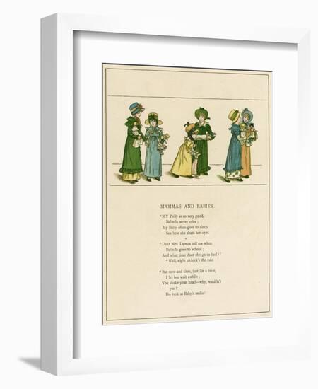 Illustration, Mammas and Babies-Kate Greenaway-Framed Art Print