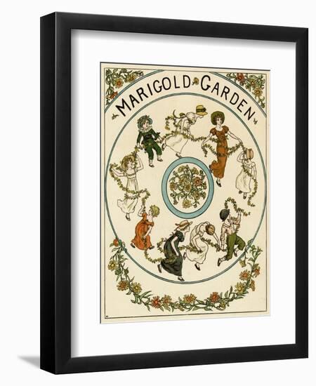 Illustration, Marigold Garden by Kate Greenaway-Kate Greenaway-Framed Art Print