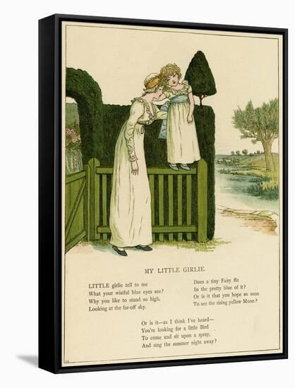 Illustration, My Little Girlie-Kate Greenaway-Framed Stretched Canvas