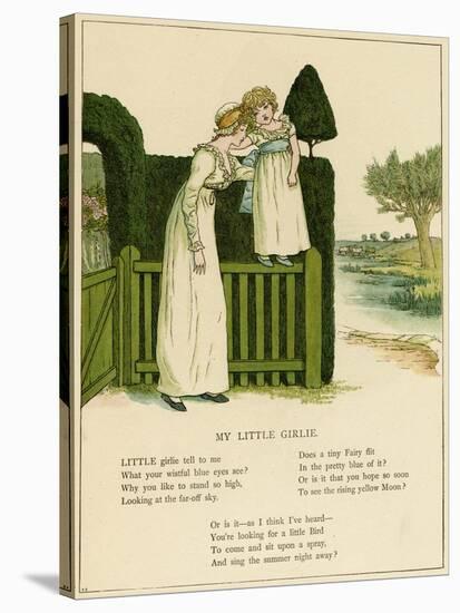 Illustration, My Little Girlie-Kate Greenaway-Stretched Canvas