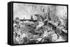 Illustration of 19Th Century Lodging in the Bowery-null-Framed Stretched Canvas