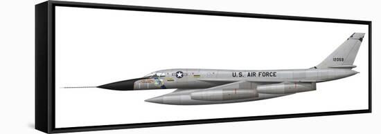 Illustration of a B-58 Hustler of the U.S. Air Force-Stocktrek Images-Framed Stretched Canvas