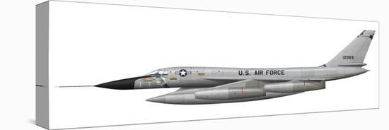 Illustration of a B-58 Hustler of the U.S. Air Force-Stocktrek Images-Stretched Canvas