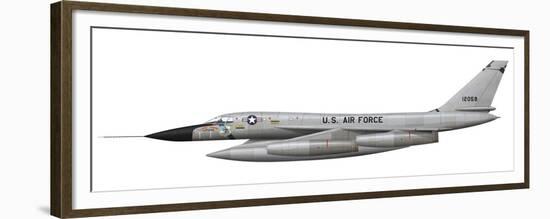 Illustration of a B-58 Hustler of the U.S. Air Force-Stocktrek Images-Framed Premium Giclee Print