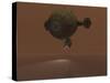Illustration of a Blimp Towing a Sensor Through Liquid Ethane on Titan-Stocktrek Images-Stretched Canvas