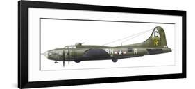 Illustration of a Boeing B-17F Knockout Dropper Aircraft-Stocktrek Images-Framed Photographic Print