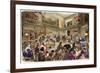 Illustration of a Bookstore in Paris-Stefano Bianchetti-Framed Giclee Print