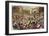 Illustration of a Bookstore in Paris-Stefano Bianchetti-Framed Giclee Print