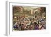 Illustration of a Bookstore in Paris-Stefano Bianchetti-Framed Giclee Print