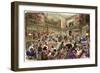 Illustration of a Bookstore in Paris-Stefano Bianchetti-Framed Premium Giclee Print