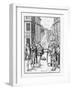 Illustration of a Business Transaction on the Street in Northumberland in the 16th Century-null-Framed Giclee Print