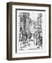 Illustration of a Business Transaction on the Street in Northumberland in the 16th Century-null-Framed Giclee Print