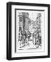 Illustration of a Business Transaction on the Street in Northumberland in the 16th Century-null-Framed Giclee Print