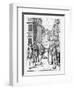 Illustration of a Business Transaction on the Street in Northumberland in the 16th Century-null-Framed Giclee Print