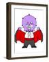 Illustration of a Ceratops Dinosaur Dressed Up As Count Dracula-Stocktrek Images-Framed Photographic Print