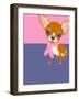 Illustration of a Chihuahua Dog-TeddyandMia-Framed Art Print