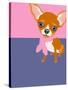 Illustration of a Chihuahua Dog-TeddyandMia-Stretched Canvas