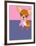 Illustration of a Chihuahua Dog-TeddyandMia-Framed Art Print