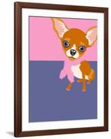 Illustration of a Chihuahua Dog-TeddyandMia-Framed Art Print