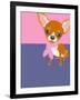 Illustration of a Chihuahua Dog-TeddyandMia-Framed Art Print