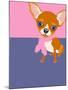 Illustration of a Chihuahua Dog-TeddyandMia-Mounted Art Print
