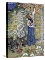 Illustration of a Fairy Tale: a Dragon and a Girl, 1898-Elena Dmitriewna Polenova-Stretched Canvas