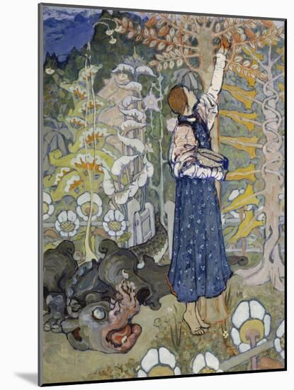 Illustration of a Fairy Tale: a Dragon and a Girl, 1898-Elena Dmitriewna Polenova-Mounted Giclee Print