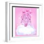 Illustration of a Fairy Tale Princess Castle in the Sky. Raster Version.-Dazdraperma-Framed Art Print