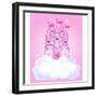 Illustration of a Fairy Tale Princess Castle in the Sky. Raster Version.-Dazdraperma-Framed Art Print