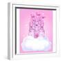 Illustration of a Fairy Tale Princess Castle in the Sky. Raster Version.-Dazdraperma-Framed Art Print