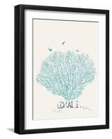 Illustration of a Fan Coral-Milovelen-Framed Art Print