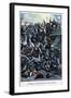 Illustration of a Footbridge Collapsing during Celebrations of the 1900 Paris Exposition-Stefano Bianchetti-Framed Giclee Print